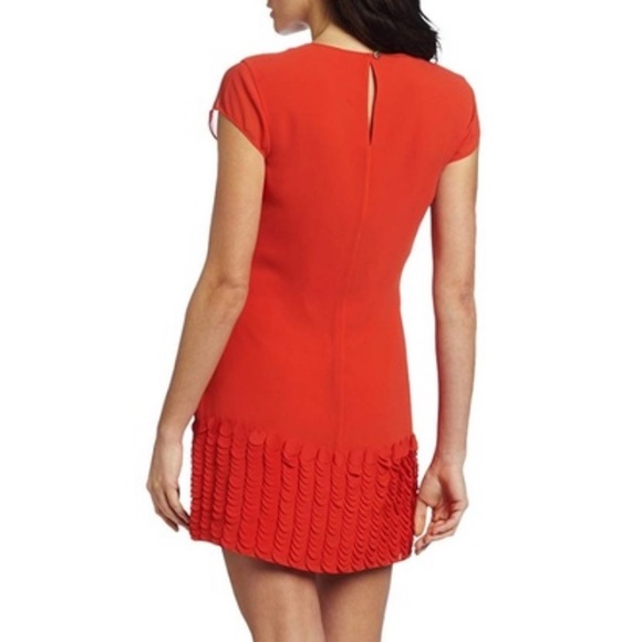 Ted Baker Glana Circle Hem Mini Dress Orange - Picture 2 of 10
